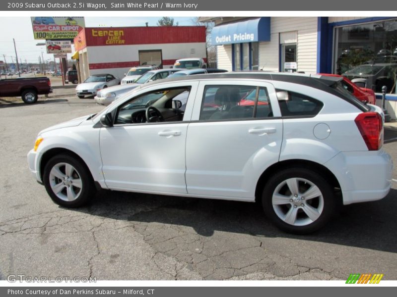 Satin White Pearl / Warm Ivory 2009 Subaru Outback 2.5i Wagon