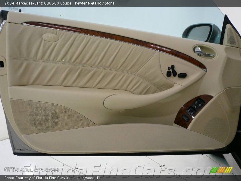 Pewter Metallic / Stone 2004 Mercedes-Benz CLK 500 Coupe
