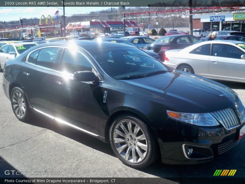Tuxedo Black Metallic / Charcoal Black 2009 Lincoln MKS AWD Sedan