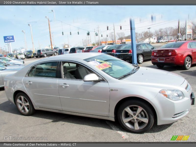 Silver Ice Metallic / Titanium 2009 Chevrolet Malibu Hybrid Sedan