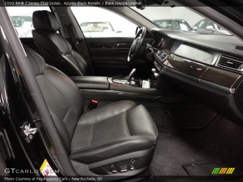 Azurite Black Metallic / Black Nappa Leather 2009 BMW 7 Series 750i Sedan