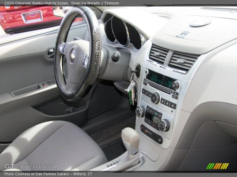 Silver Ice Metallic / Titanium 2009 Chevrolet Malibu Hybrid Sedan