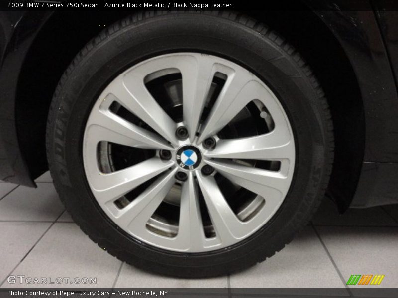 Azurite Black Metallic / Black Nappa Leather 2009 BMW 7 Series 750i Sedan