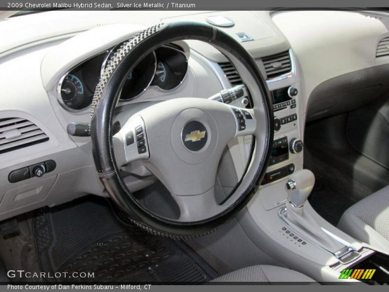 Silver Ice Metallic / Titanium 2009 Chevrolet Malibu Hybrid Sedan