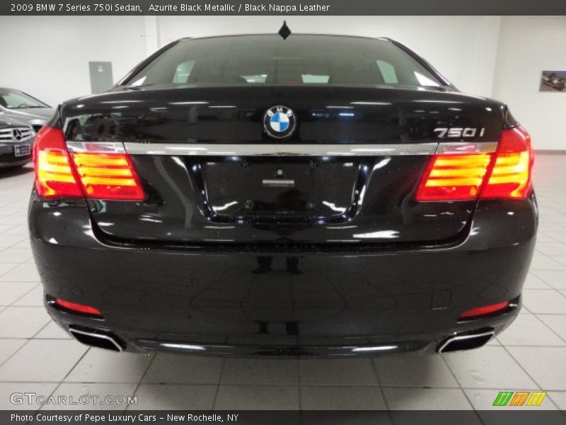 Azurite Black Metallic / Black Nappa Leather 2009 BMW 7 Series 750i Sedan