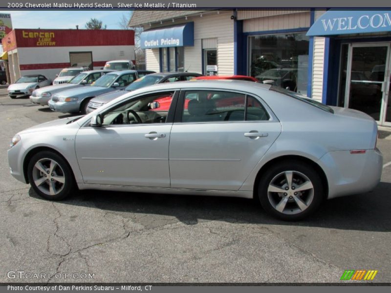 Silver Ice Metallic / Titanium 2009 Chevrolet Malibu Hybrid Sedan