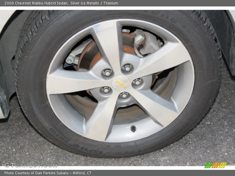 Silver Ice Metallic / Titanium 2009 Chevrolet Malibu Hybrid Sedan