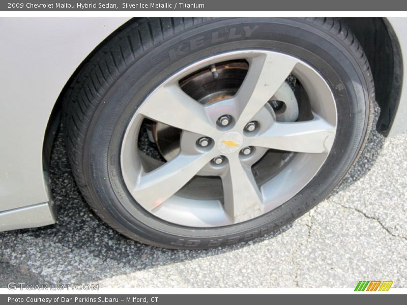Silver Ice Metallic / Titanium 2009 Chevrolet Malibu Hybrid Sedan