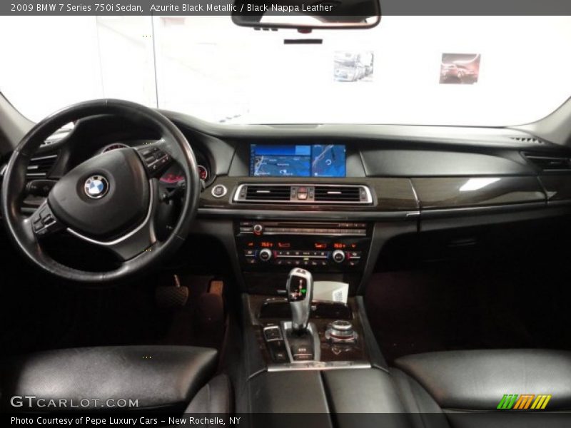 Azurite Black Metallic / Black Nappa Leather 2009 BMW 7 Series 750i Sedan