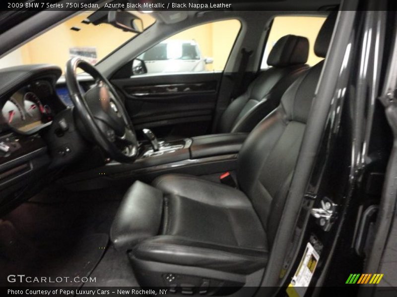 Azurite Black Metallic / Black Nappa Leather 2009 BMW 7 Series 750i Sedan