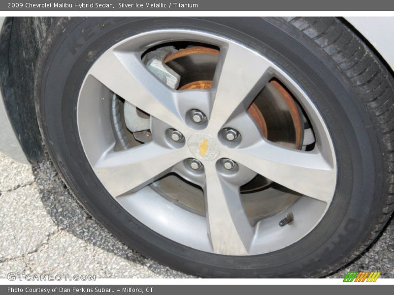 Silver Ice Metallic / Titanium 2009 Chevrolet Malibu Hybrid Sedan