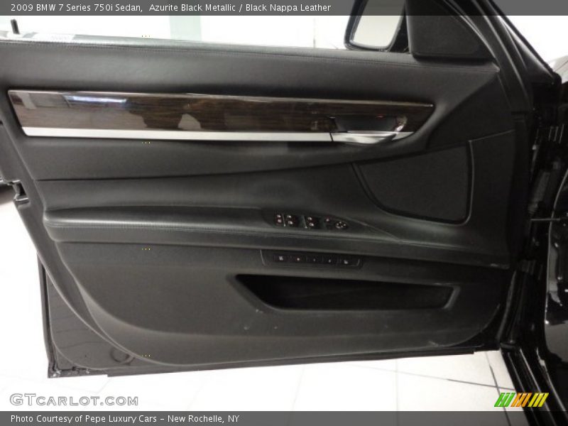 Azurite Black Metallic / Black Nappa Leather 2009 BMW 7 Series 750i Sedan