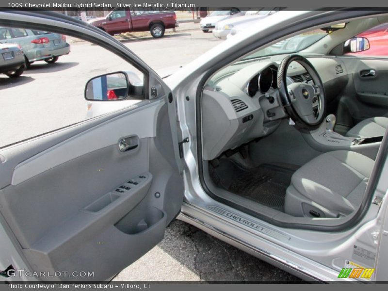 Silver Ice Metallic / Titanium 2009 Chevrolet Malibu Hybrid Sedan