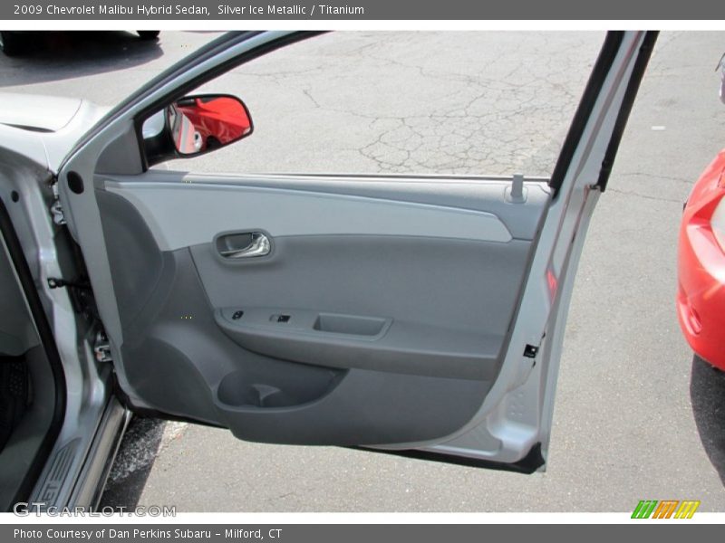 Silver Ice Metallic / Titanium 2009 Chevrolet Malibu Hybrid Sedan