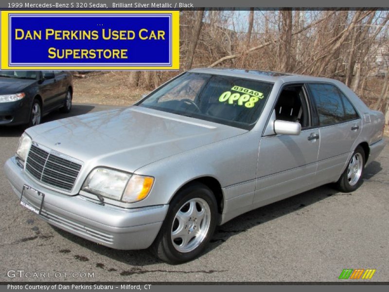 Brilliant Silver Metallic / Black 1999 Mercedes-Benz S 320 Sedan