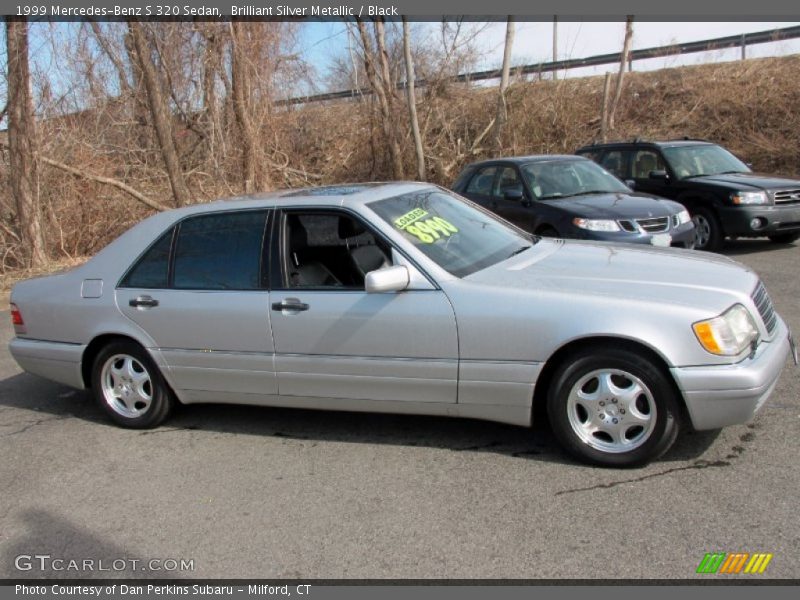 Brilliant Silver Metallic / Black 1999 Mercedes-Benz S 320 Sedan