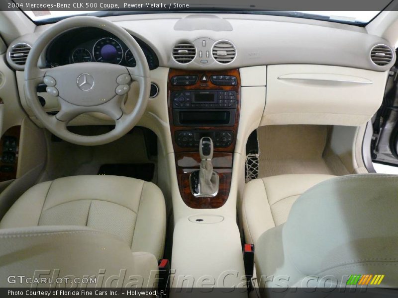 Pewter Metallic / Stone 2004 Mercedes-Benz CLK 500 Coupe