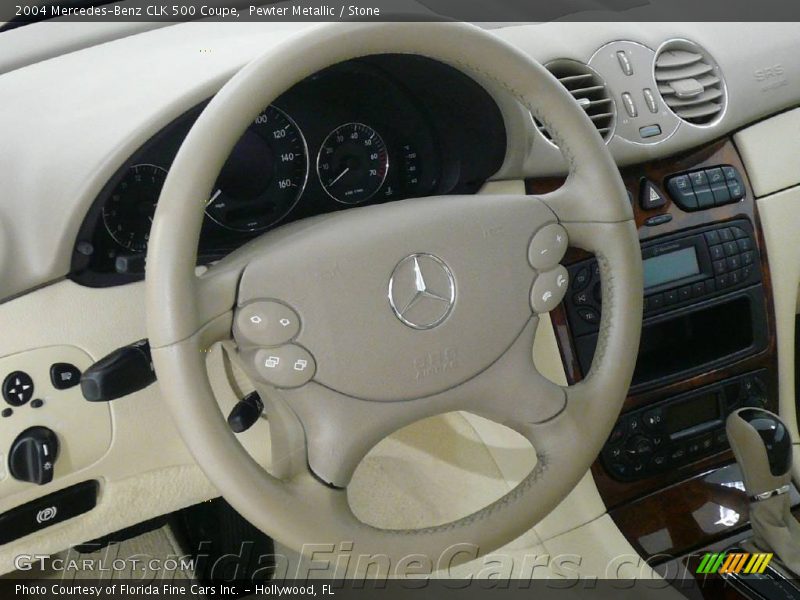 Pewter Metallic / Stone 2004 Mercedes-Benz CLK 500 Coupe