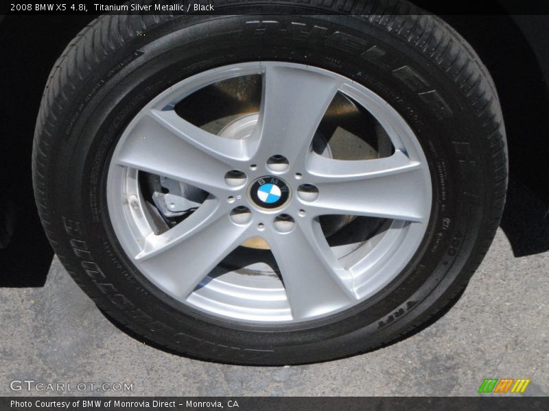 Titanium Silver Metallic / Black 2008 BMW X5 4.8i