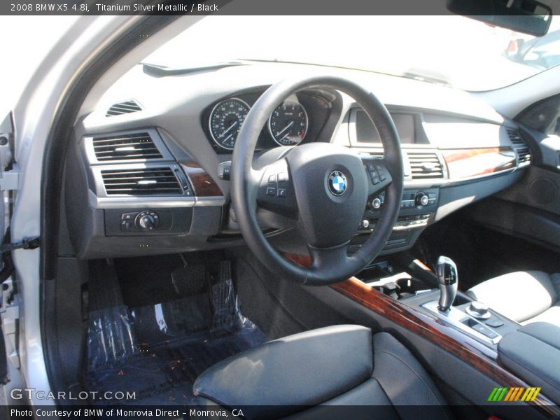 Titanium Silver Metallic / Black 2008 BMW X5 4.8i