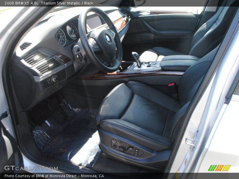 Titanium Silver Metallic / Black 2008 BMW X5 4.8i