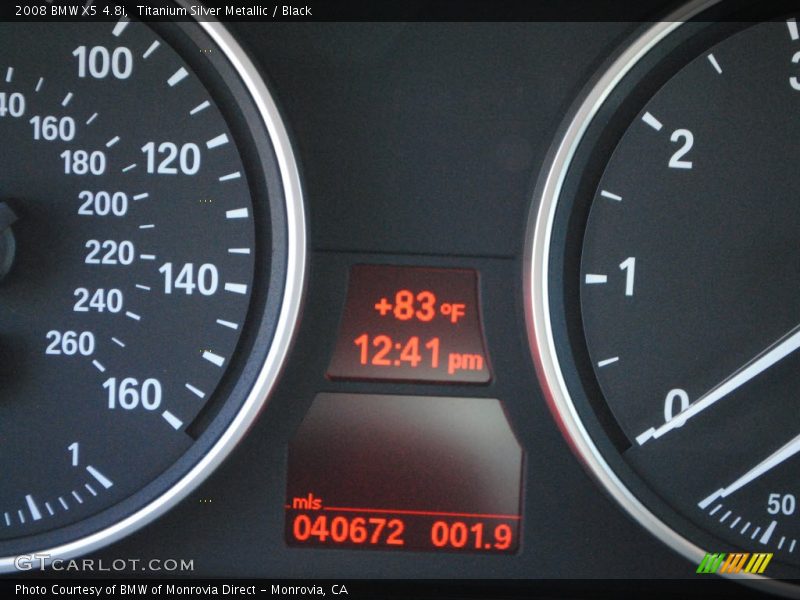 Titanium Silver Metallic / Black 2008 BMW X5 4.8i