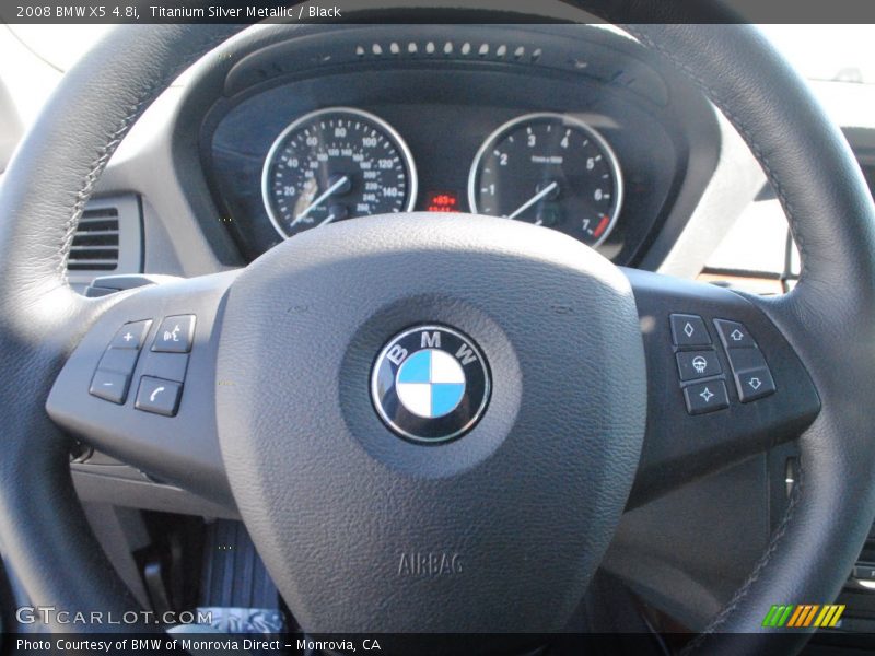 Titanium Silver Metallic / Black 2008 BMW X5 4.8i