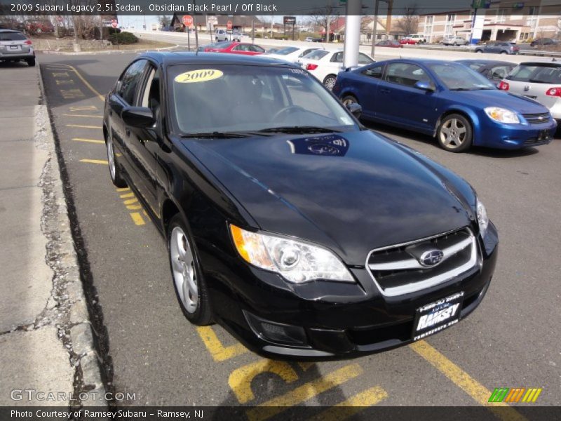 Obsidian Black Pearl / Off Black 2009 Subaru Legacy 2.5i Sedan