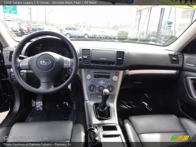Obsidian Black Pearl / Off Black 2009 Subaru Legacy 2.5i Sedan