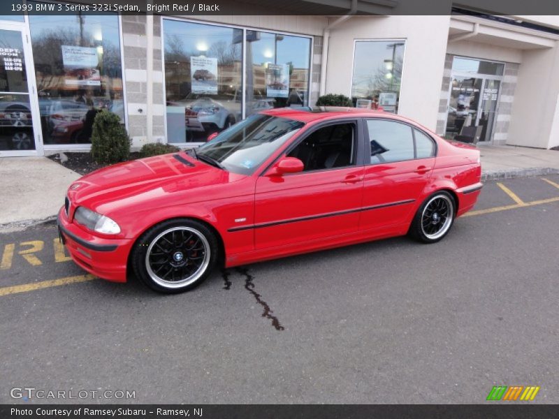 Bright Red / Black 1999 BMW 3 Series 323i Sedan