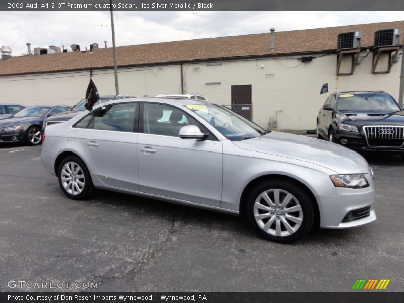 Ice Silver Metallic / Black 2009 Audi A4 2.0T Premium quattro Sedan