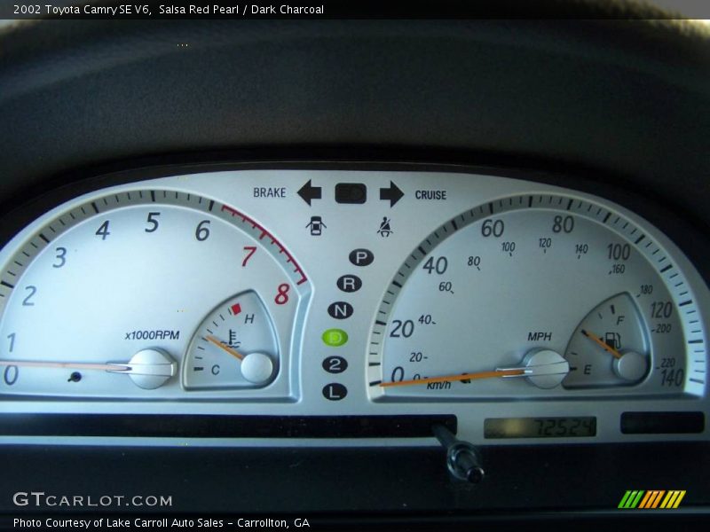 Salsa Red Pearl / Dark Charcoal 2002 Toyota Camry SE V6