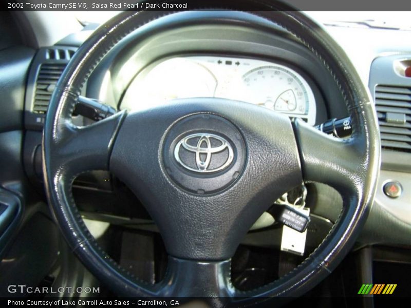 Salsa Red Pearl / Dark Charcoal 2002 Toyota Camry SE V6