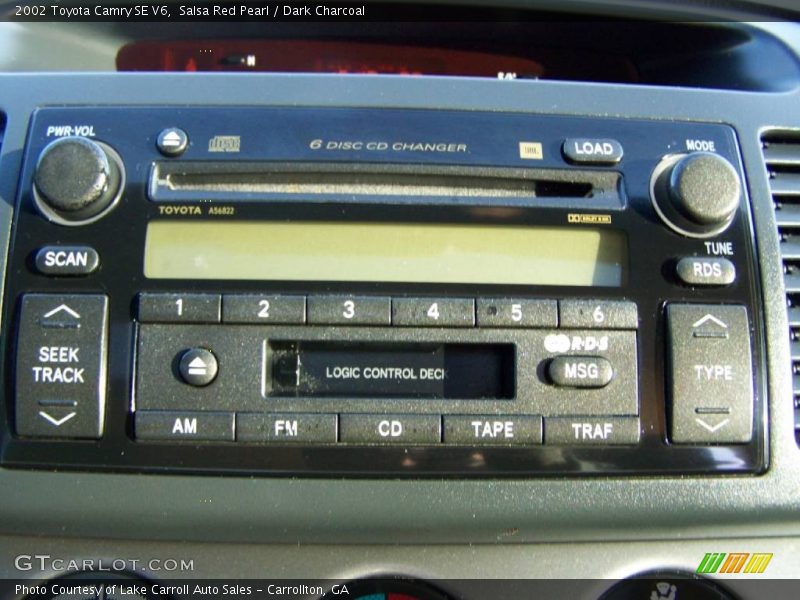 Salsa Red Pearl / Dark Charcoal 2002 Toyota Camry SE V6