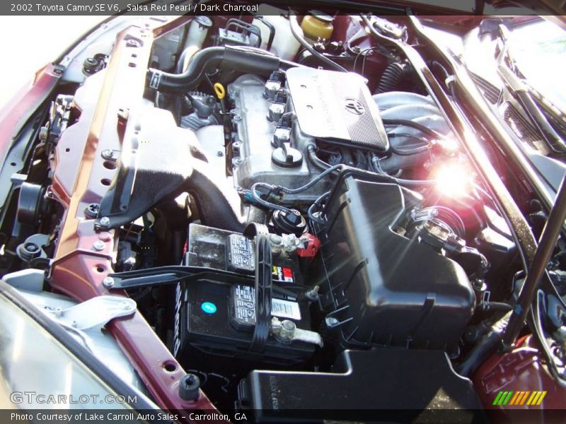 Salsa Red Pearl / Dark Charcoal 2002 Toyota Camry SE V6