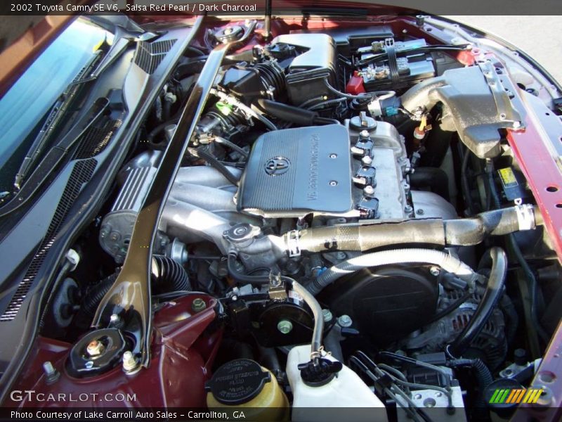 Salsa Red Pearl / Dark Charcoal 2002 Toyota Camry SE V6