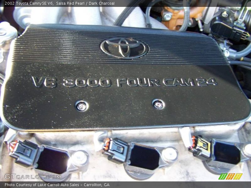 Salsa Red Pearl / Dark Charcoal 2002 Toyota Camry SE V6