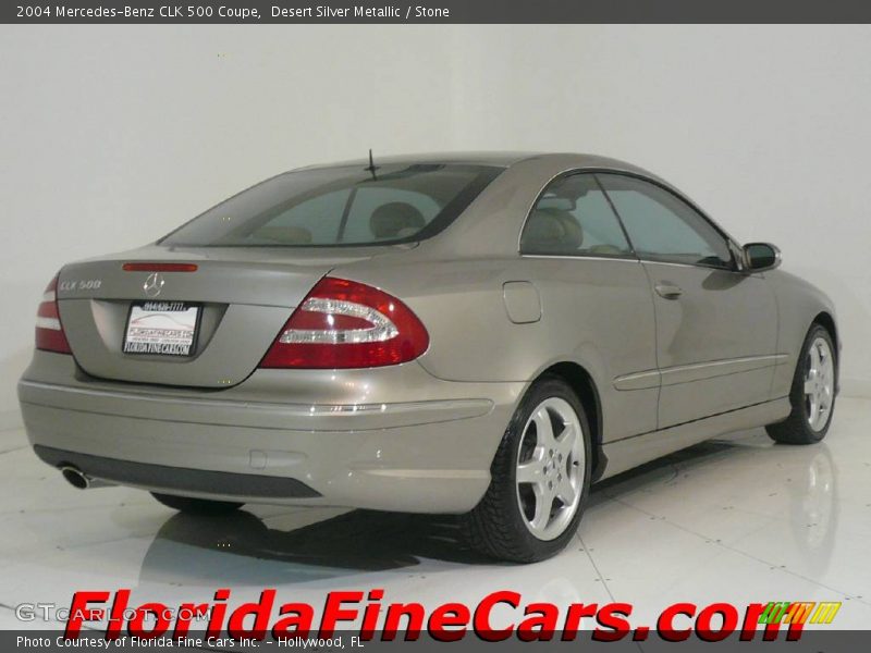 Desert Silver Metallic / Stone 2004 Mercedes-Benz CLK 500 Coupe