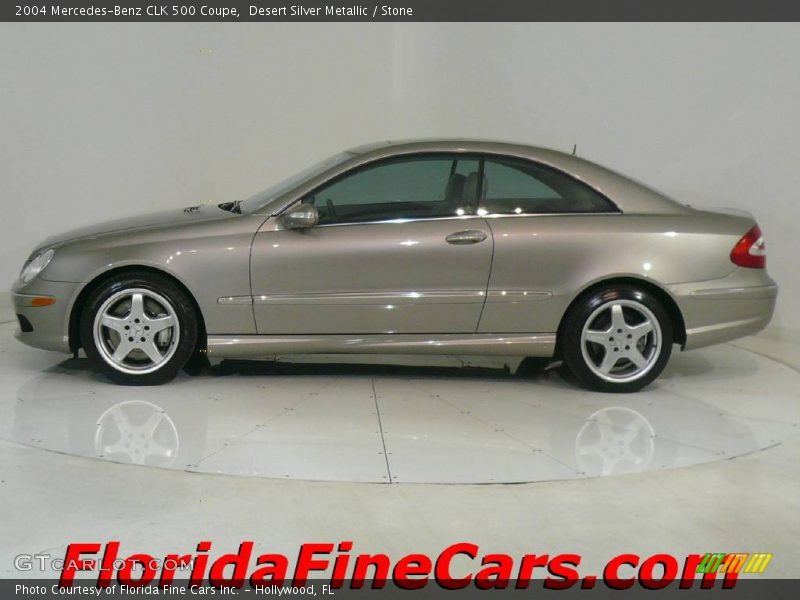 Desert Silver Metallic / Stone 2004 Mercedes-Benz CLK 500 Coupe
