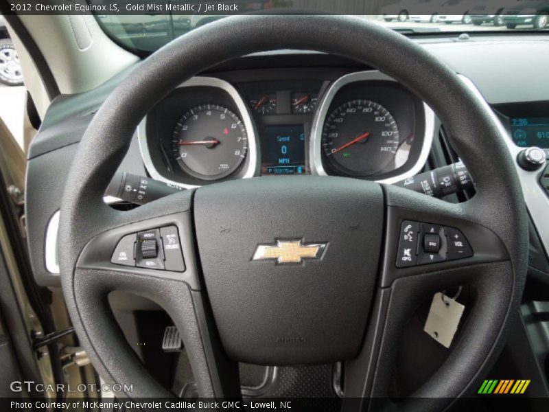 Gold Mist Metallic / Jet Black 2012 Chevrolet Equinox LS