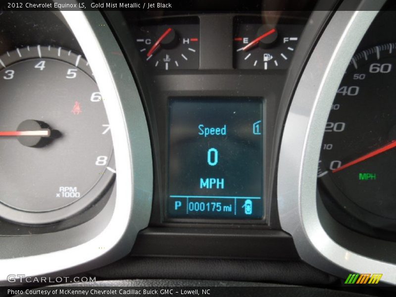 Gold Mist Metallic / Jet Black 2012 Chevrolet Equinox LS