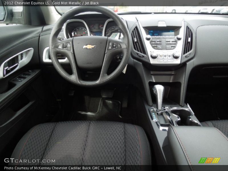 Gold Mist Metallic / Jet Black 2012 Chevrolet Equinox LS