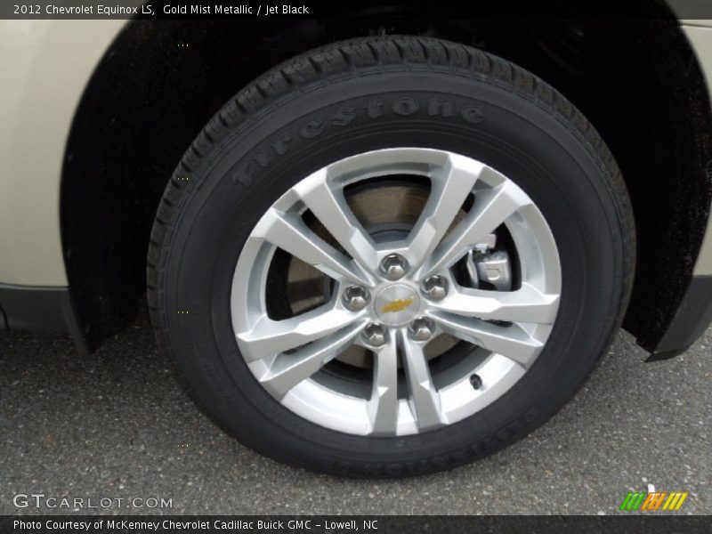 Gold Mist Metallic / Jet Black 2012 Chevrolet Equinox LS