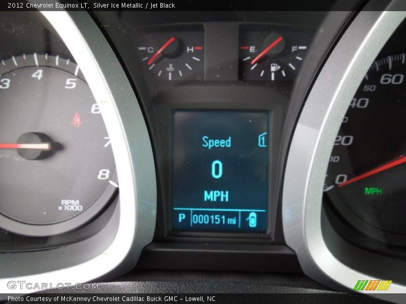 Silver Ice Metallic / Jet Black 2012 Chevrolet Equinox LT