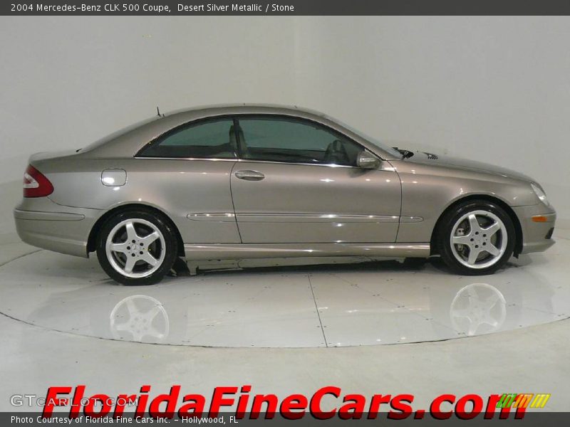 Desert Silver Metallic / Stone 2004 Mercedes-Benz CLK 500 Coupe