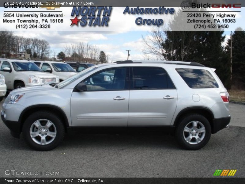 Quicksilver Metallic / Ebony 2012 GMC Acadia SL