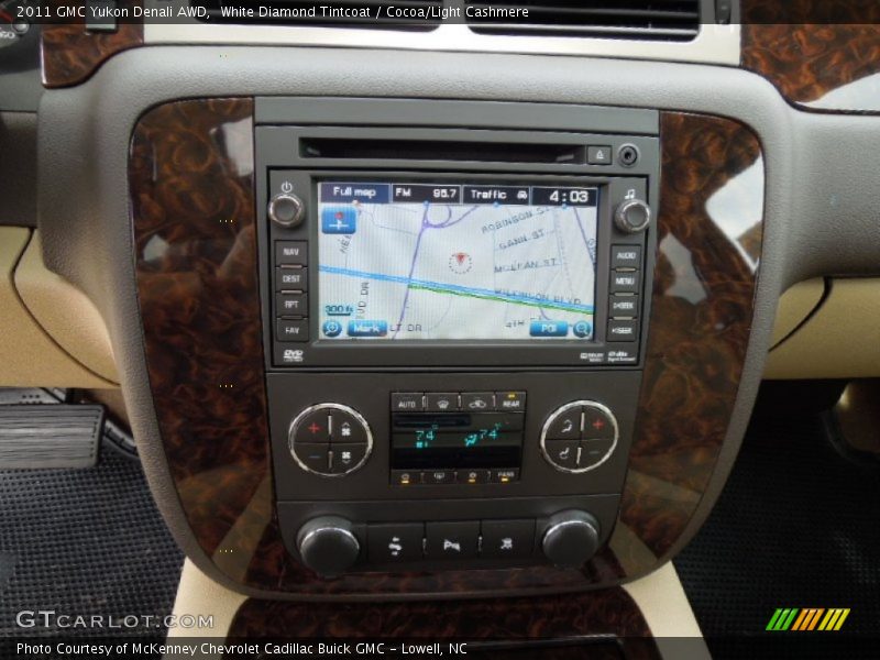 White Diamond Tintcoat / Cocoa/Light Cashmere 2011 GMC Yukon Denali AWD