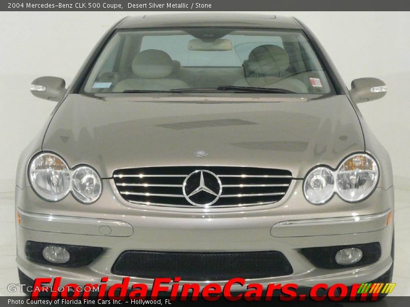 Desert Silver Metallic / Stone 2004 Mercedes-Benz CLK 500 Coupe