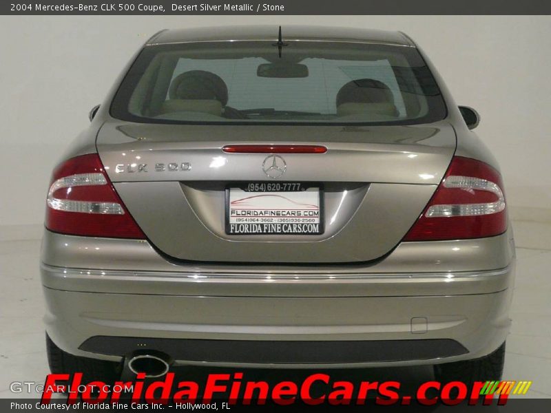 Desert Silver Metallic / Stone 2004 Mercedes-Benz CLK 500 Coupe
