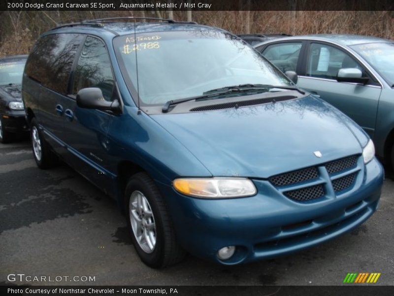 Aquamarine Metallic / Mist Gray 2000 Dodge Grand Caravan SE Sport